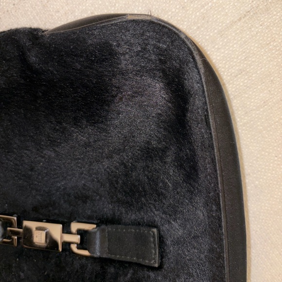 Vintage Gucci Pony Hair Mini Black Satin Jackie | Tom Ford Era - Picture 7 of 11